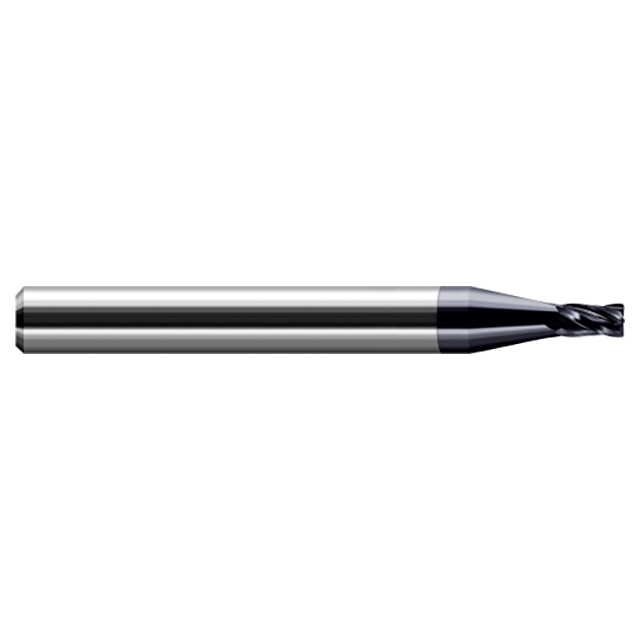 Harvey Tool 864678-C3 | 5/64" Diameter x 1/8" Shank x 0.117" LOC x 1-1/2" OAL x 0.010" Radius 3 Flute AlTiN Coated Carbide Corner Radius End Mill