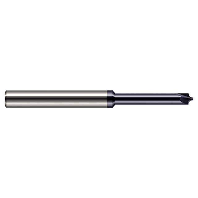 Harvey Tool 57431-C3 | 1/32" Radius x 0.020" Diameter x 1/8" Shank x 2" OAL 2 Flute AlTiN Coated Carbide Corner Rounding End Mill