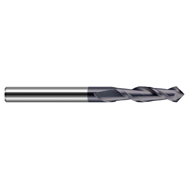 Harvey Tool 859602-C6 | 1/32" Diameter x 1/8" Shank x 3/32" LOC x 1-1/2" OAL 90 Degree Angle 2 Flute AlTiN Nano Coated Carbide Drill Mill
