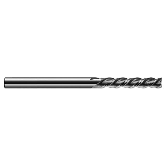 Harvey Tool 873812 | 0.1857" Diameter x 3/16" Shank x 0.5700" LOC x 2" OAL 3 Flute Uncoated Coated Square End Mill For Plastics
