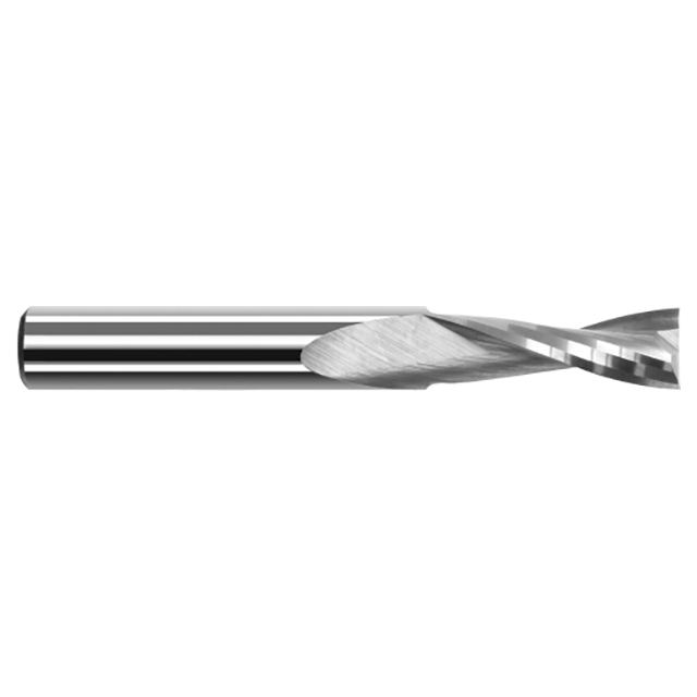 Harvey Tool 874908 | 1/8" Diameter x 1/8" Shank x 1/2" LOC x 2" OAL 2 Flute Uncoated Coated Square End Mill For Plastics