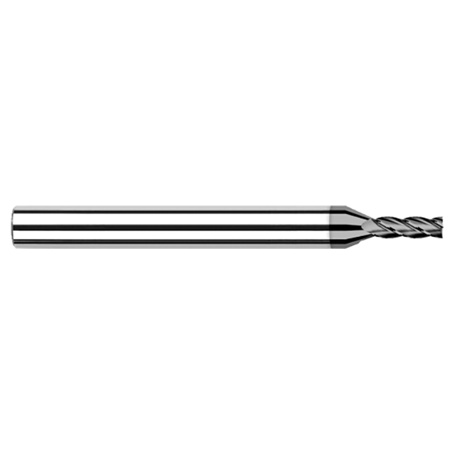 Harvey Tool 871262 | 1/16" Diameter x 1/8" Shank x 1/4" LOC x 2-1/2" OAL 4 Flute CVD Diamond Coated Square End Mill For Non-Ferrous Materials