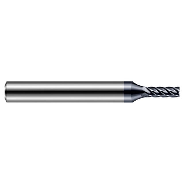 Harvey Tool 859431-C6 | 1/32" Diameter x 1/4" Shank x 0.0250" LOC x 2-1/2" OAL 5 Flute AlTiN Nano Coated Square End Mill For Hardened Steels