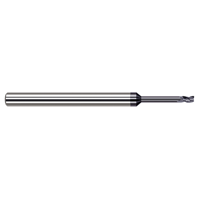 Harvey Tool 880793-C6 | 3/32" Diameter x 1/8" Shank x 9/64" LOC x 2-1/2" OAL 3 Flute AlTiN Nano Coated Square End Mill For Exotic Alloys