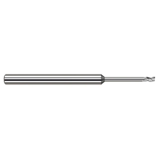 Harvey Tool 919410 | 5/32" Diameter x 3/16" Shank x 0.2350" LOC x 3" OAL 3 Flute Uncoated Coated Square End Mill For Aluminum Alloys