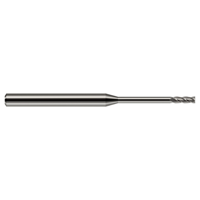 Harvey Tool 992616 | 1/4" Diameter x 1/4" Shank x 3/4" LOC x 6" OAL 4 Flute Uncoated Coated Square End Mill