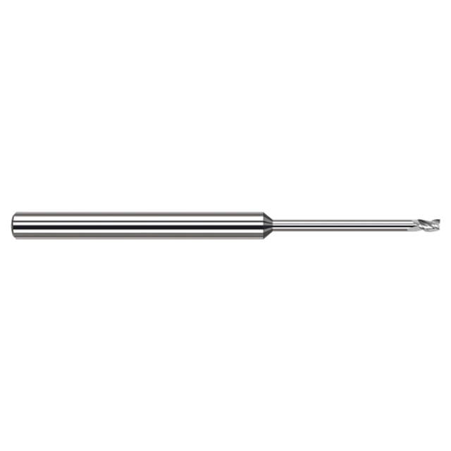 Harvey Tool 839408 | 1/8" Diameter x 1/8" Shank x 3/16" LOC x 3" OAL 3 Flute Uncoated Coated Square End Mill