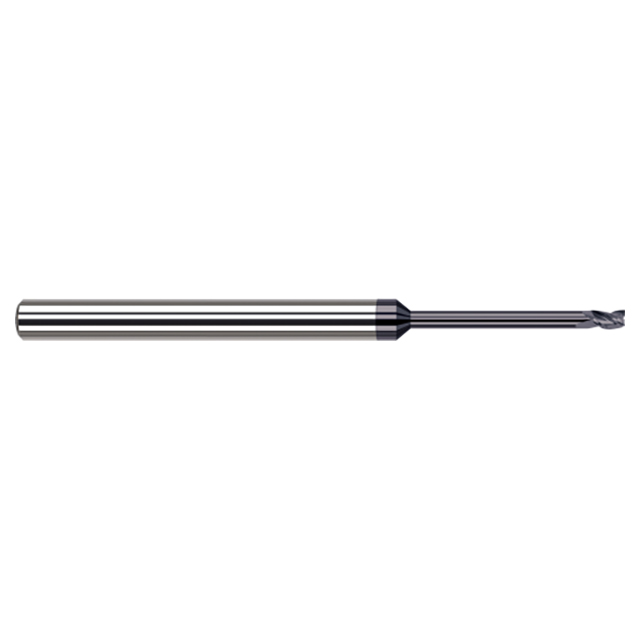Harvey Tool 850308-C3 | 1/8" Diameter x 1/8" Shank x 3/16" LOC x 2-1/2" OAL 3 Flute AlTiN Coated Square End Mill