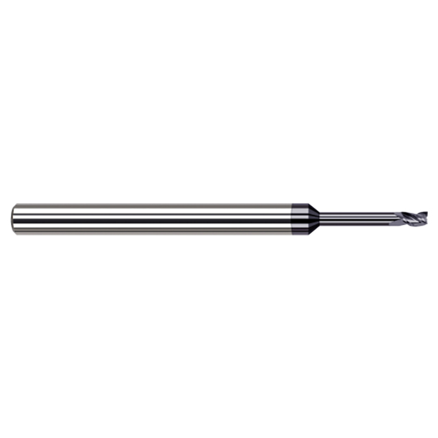 Harvey Tool 934825-C3 | 0.0250" Diameter x 1/8" Shank x 0.0370" LOC x 2-1/2" OAL 3 Flute AlTiN Coated Square End Mill