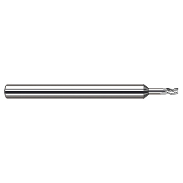 Harvey Tool 945525 | 0.0250" Diameter x 1/8" Shank x 0.0370" LOC x 2-1/2" OAL 3 Flute Uncoated Coated Square End Mill