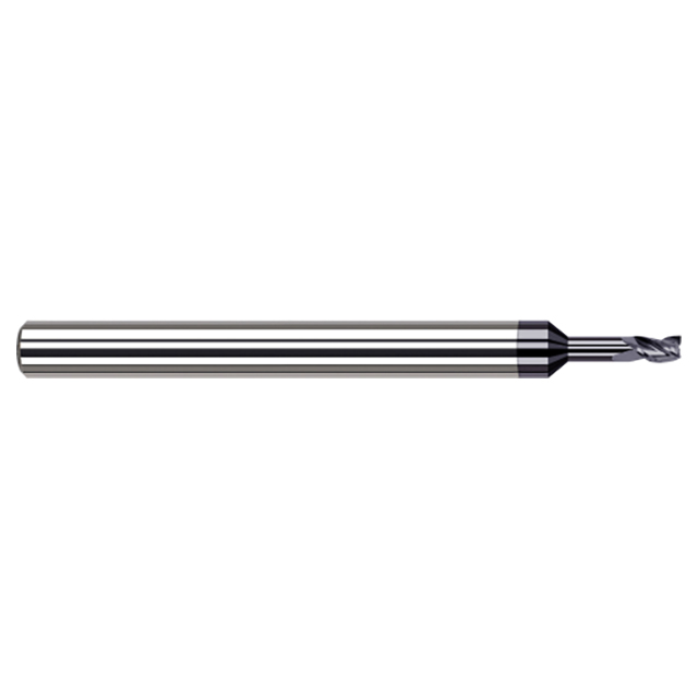 Harvey Tool 945525-C3 | 0.0250" Diameter x 1/8" Shank x 0.0370" LOC x 2-1/2" OAL 3 Flute AlTiN Coated Square End Mill