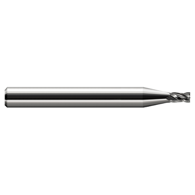 Harvey Tool 14059 | 0.0590" Diameter x 1/8" Shank x 0.0890" LOC x 1-1/2" OAL 4 Flute Uncoated Coated Square End Mill
