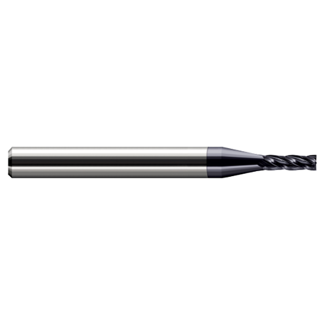 Harvey Tool 836327-C3 | 0.0270" Diameter x 1/8" Shank x 0.0810" LOC x 1-1/2" OAL 3 Flute AlTiN Coated Square End Mill