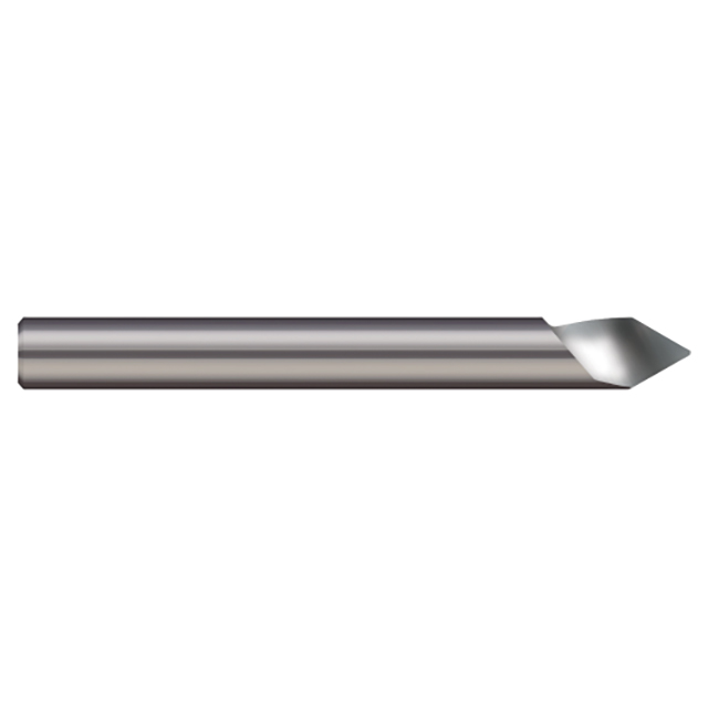 Harvey Tool 824708 | 60 Degree Included Angle x 1/8" Shank x 1-1/2" OAL Uncoated Carbide Engraving Cutter
