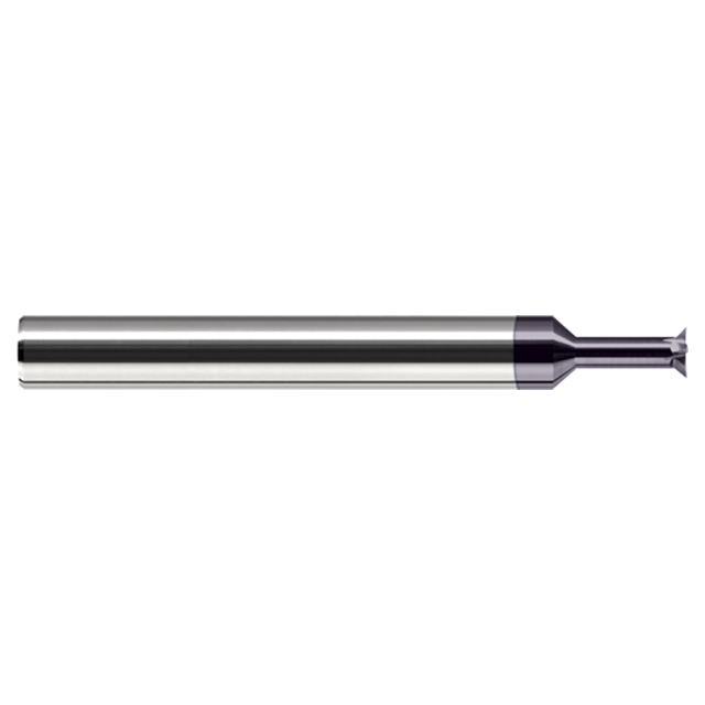 Harvey Tool 906116-C3 | 0.2500" Head Diameter x 0.0440" LOC x 1/4" Shank 5 Flute AlTiN Coated Carbide Back Chamfer Mill