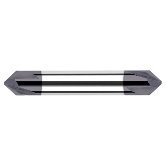 Harvey Tool 891020-C3 | 20 Degree Angle per Side x 1/4" Shank x 0.2610" LOC x 2-1/2" OAL AlTiN Coated Carbide Deburring Chamfer Mill