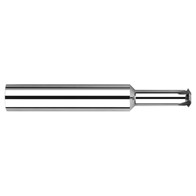 Harvey Tool 826524 | 60 Degree Included Angle x 2.300mm Diameter x 3.000mm Shank x 11.000mm OAL 4 Flute Uncoated Carbide Single Profile Thread Mill