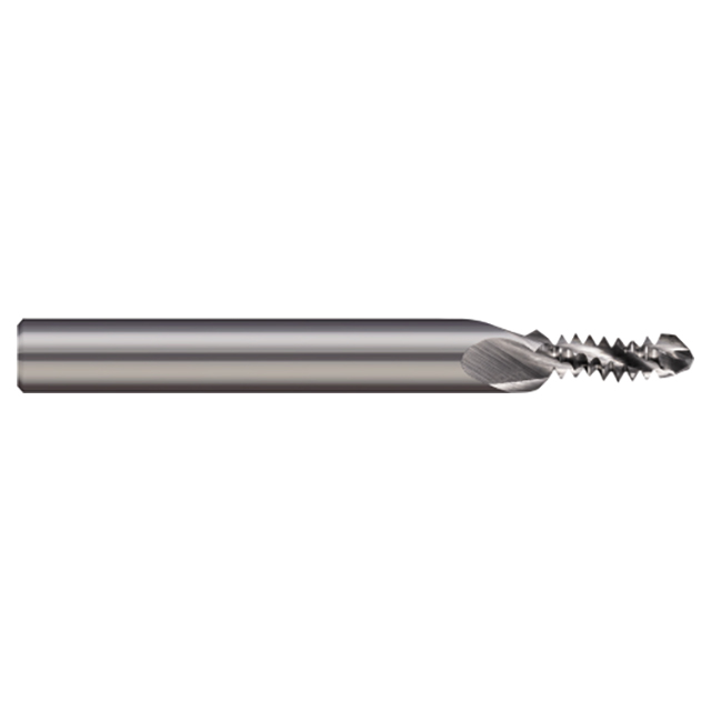 Harvey Tool 820676 | 7/16-20 Thread x 0.3350" Diameter x 0.5000" Shank x 0.9190" LOC x 3.5000" OAL 3 Flute Carbide Combination Drill & Thread Mill