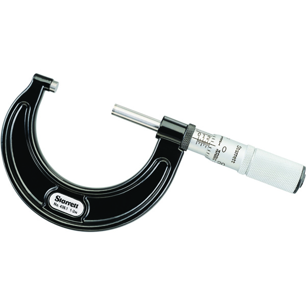 Starrett T436.1XFL-2 | 1"-2" Outside Micrometer 0.0001" Graduation Friction Thimble