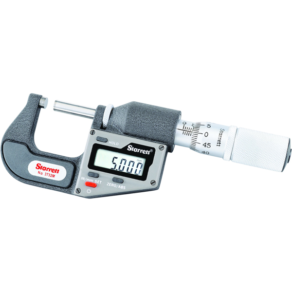Starrett 12274 | 0mm-25mm Range Digital Outside Micrometer Friction Thimble 0.001mm Resolution