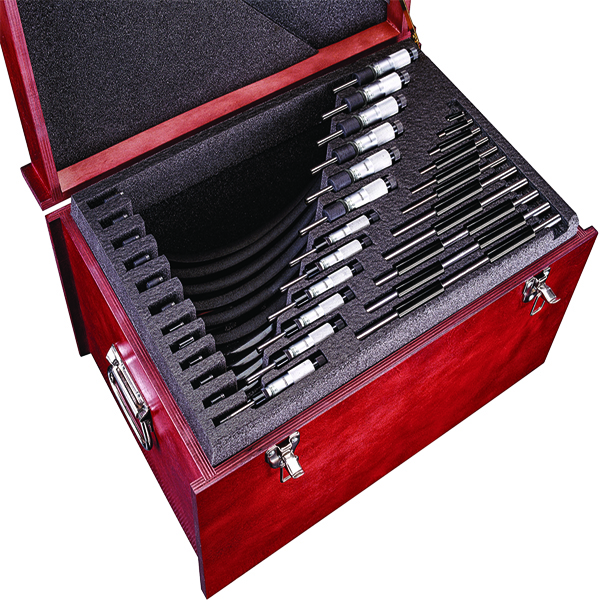Starrett 52014 | 0mm-300mm Range 12 Pc. Carbide Micrometer Set 0.01mm Graduation