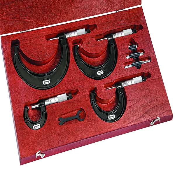 Starrett ST436.1BXRLZ | 0"-4" Range 4 Pc. Carbide Micrometer Set 0.0001" Graduation