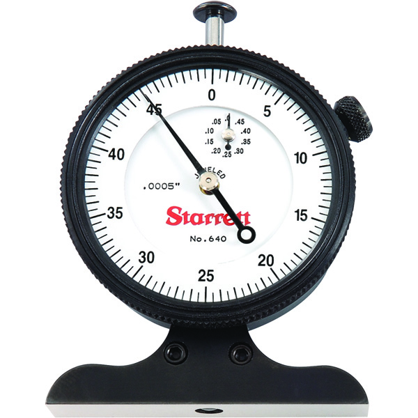 Starrett 640JZ | 1/2" Steel Dial Depth Gage 0.0005" Graduation