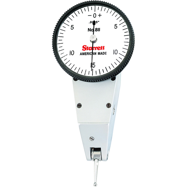 Starrett 811-5PZ | 0"-1/32" Range Dial Test Indicator 0.0005" Graduation White Dial