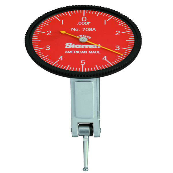 Starrett R708ACZ W/SLC | 0"-1/64" Range Dial Test Indicator 0.0001" Graduation Red Dial
