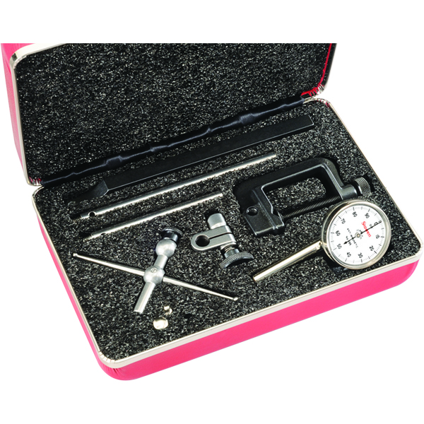 Starrett 196A6Z | 0.2000" Range x 0-100 Reading x 0.0010" Graduation White Dial Back Plunger Dial Test Indicator