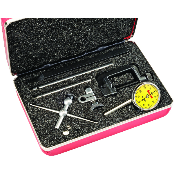 Starrett 196MA5Z | 5mm Range x 0-50-0 Reading x 0.02mm Graduation Yellow Dial Back Plunger Dial Test Indicator