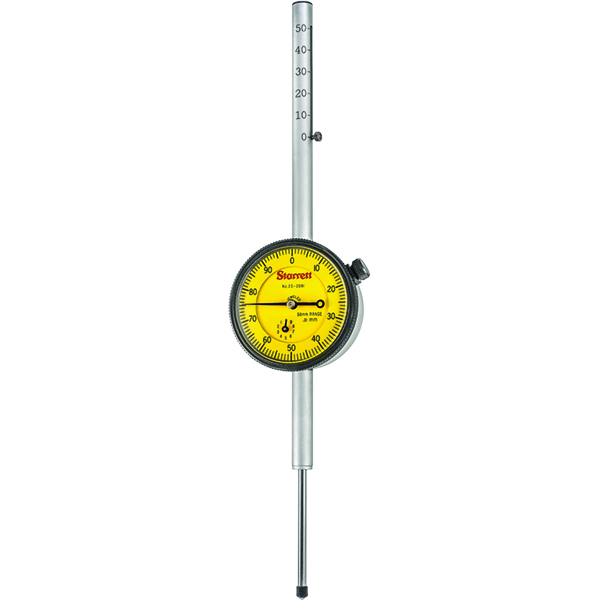 Starrett 25-2081J | 1-31/32" Dial Indicator 0.0004" Graduation Yellow Dial