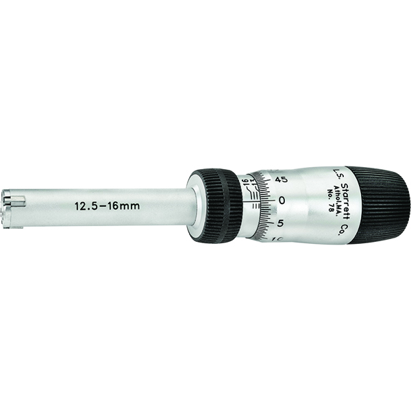 Starrett 78MXTZ-16 | 12.50mm-16mm Range Inside Bore Gage Micrometer 0.005mm Graduation