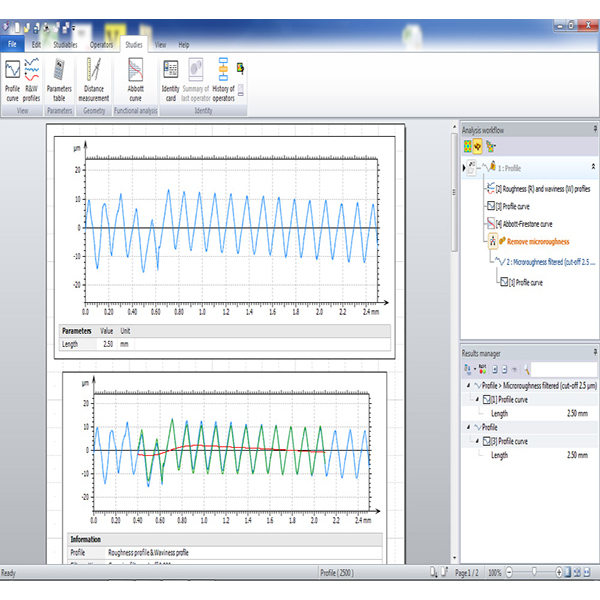 Starrett 20953 | Entry Level 2D Analysis Software For Use With SR200, SR300 and SR400 Surface Roughness Tester