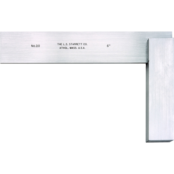 Starrett 20-6 W/SLC | 6" Hardened Steel Master Precision Square