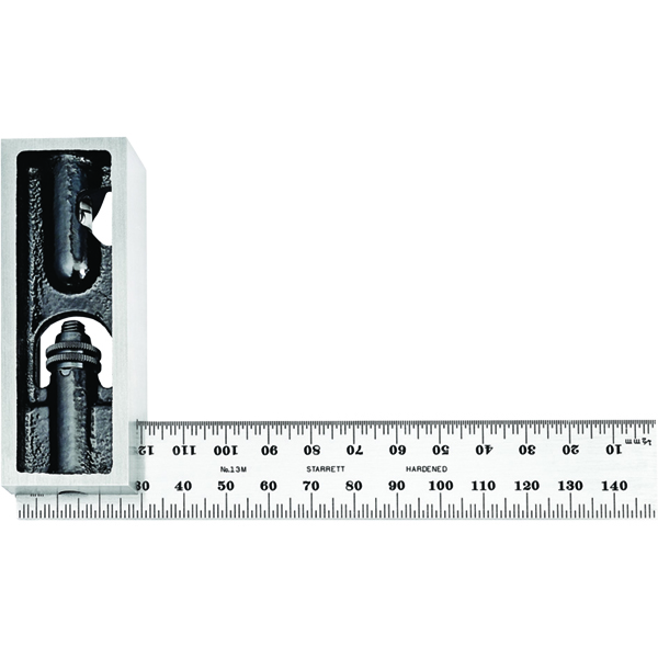 Starrett 56280 | 150mm Hardened Steel Inch Reading Double Square with Hardened Steel Head