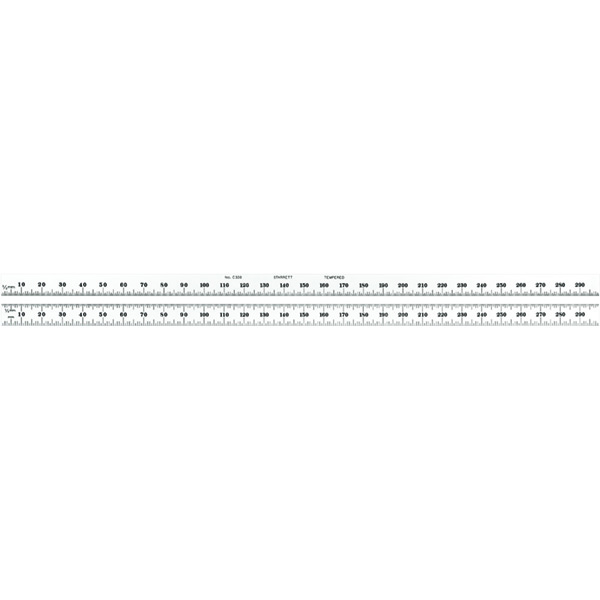 Starrett 66883 | 300mm Full-Flexible Steel Full-Flexible Rule 1mm, 0.5mm Graduation