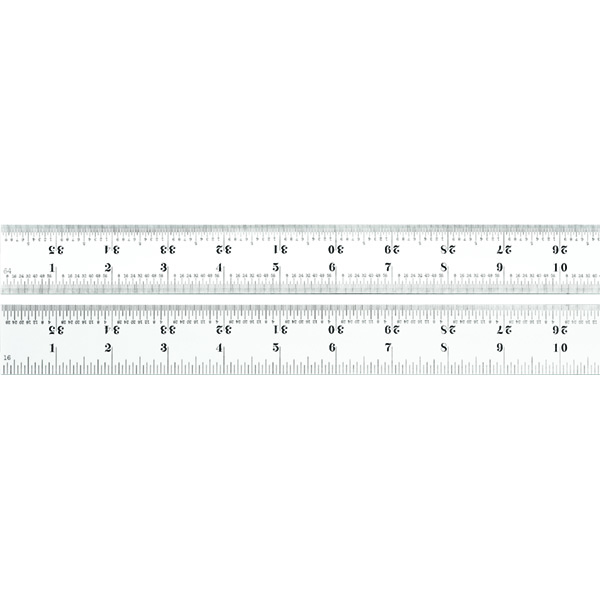 Starrett 56436 | 36" Spring-Tempered Steel Rule 1/16", 1/32", 1/64" Graduation