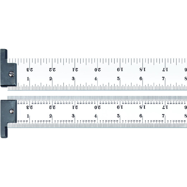 Starrett CH404R-24 | 24" Heavy Spring-Tempered Steel Rule 1/8", 1/16", 1/32", 1/64" Graduation