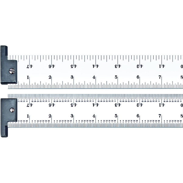 Starrett CH404R-48 | 48" Heavy Spring-Tempered Steel Rule 1/8", 1/16", 1/32", 1/64" Graduation