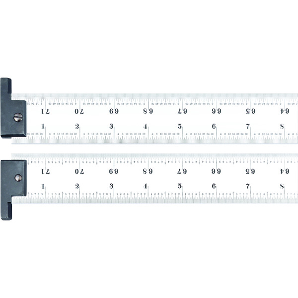 Starrett 51523 | 72" Heavy Spring-Tempered Steel Rule 1/32", 1/64", 1/50", 1/100" Graduation