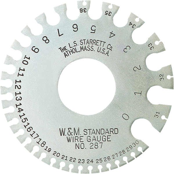 Starrett 51321 | 5/16" - 1/64" Steel Wire Gage #0-36