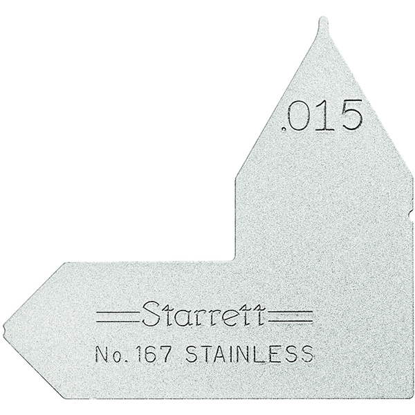 Starrett 167-015 | 1/64" Satin Coated Steel Individual Radius Gage