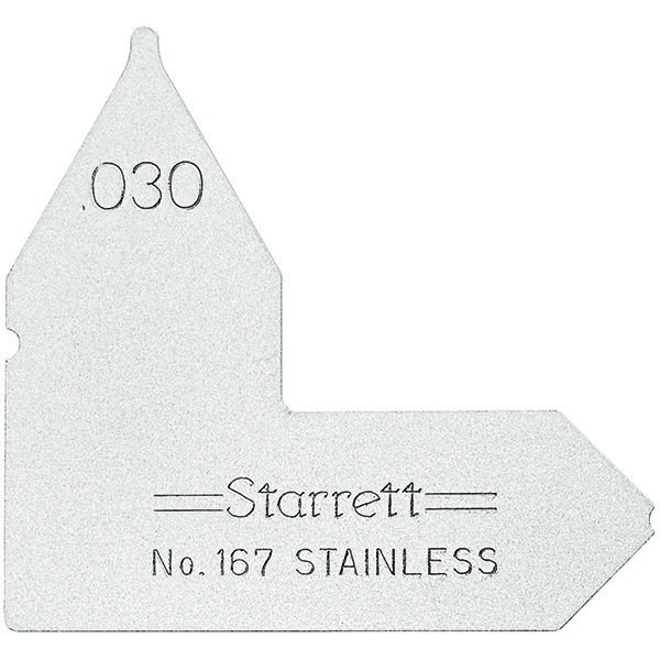 Starrett 63438 | 1/32" Satin Coated Steel Individual Radius Gage