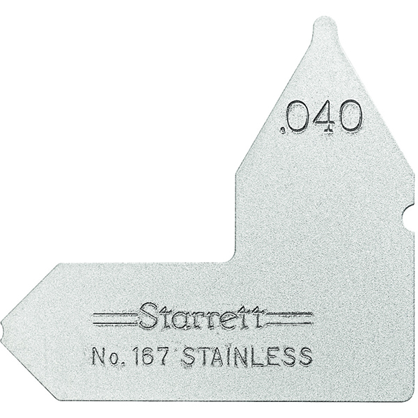 Starrett 167-040 | 3/64" Satin Coated Steel Individual Radius Gage