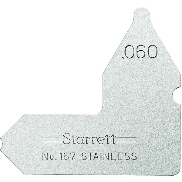 Starrett 167-060 | 1/16" Satin Coated Steel Individual Radius Gage