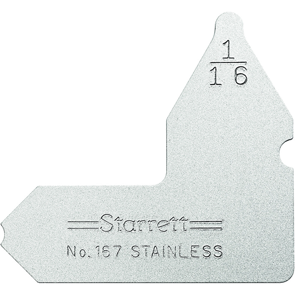 Starrett 167-1/16 | 1/16" Satin Coated Steel Individual Radius Gage