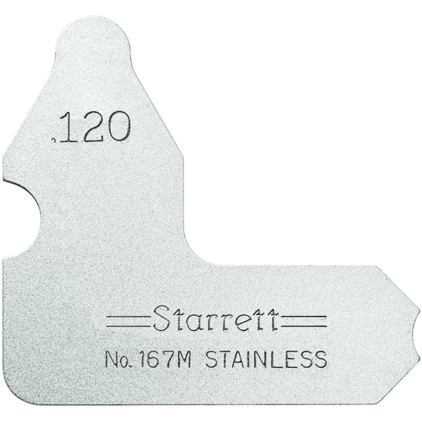 Starrett 167-120 | 1/8" Satin Coated Steel Individual Radius Gage