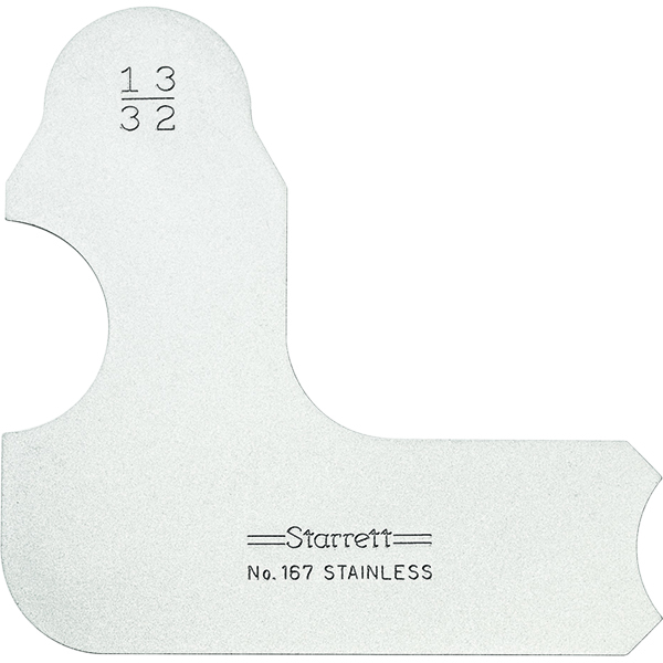 Starrett 167-13/32 | 13/32" Satin Coated Steel Individual Radius Gage
