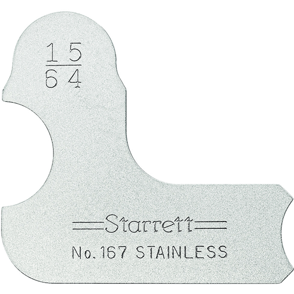 Starrett 167-15/64 | 15/64" Satin Coated Steel Individual Radius Gage